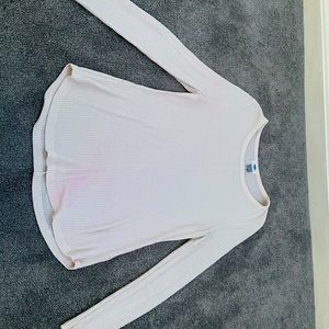 White ribbed sweater